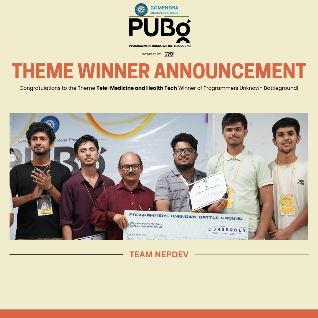 Team NepDev – Theme Winner – Tele‑Medicine & Health Tech
